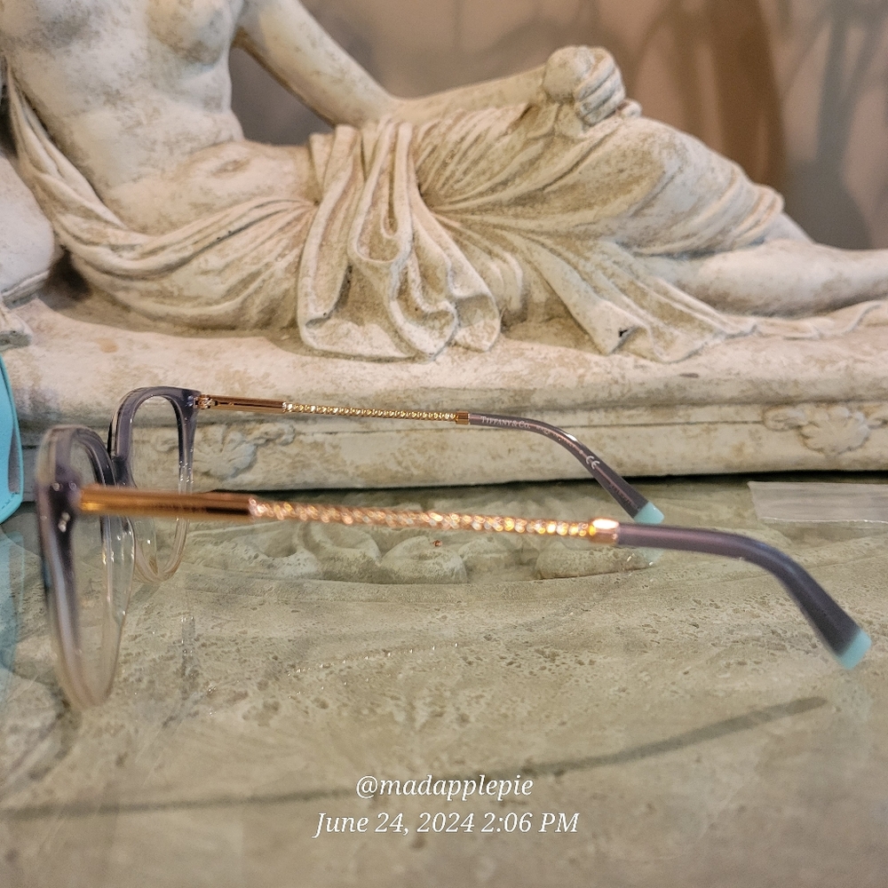 Tiffany & Co.  TF2206 Eyeglass Frames Only Rubedo Diamond Cut Luxury #102 - Picture 16 of 17